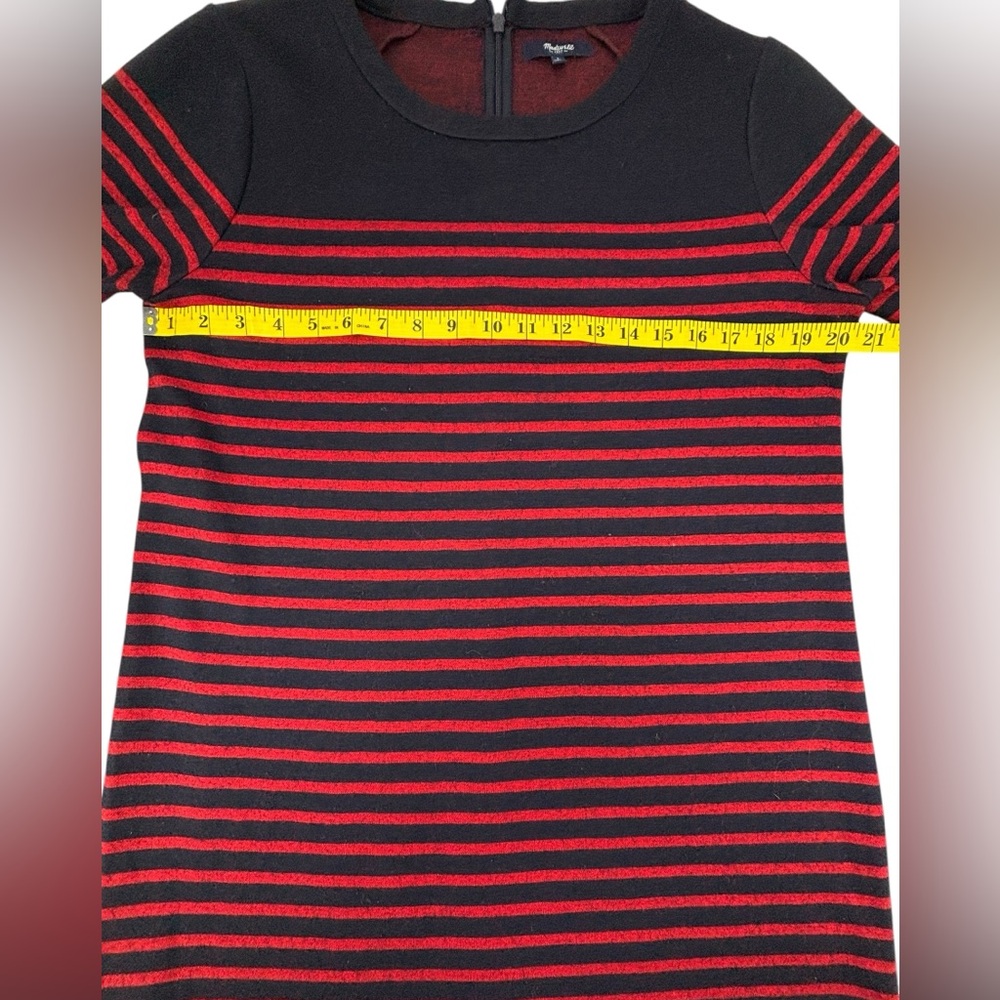 Madewell | Wool Blend Mariner Stripe Midi Sweater Dress | Large | Like New!! - Picture 3 of 7